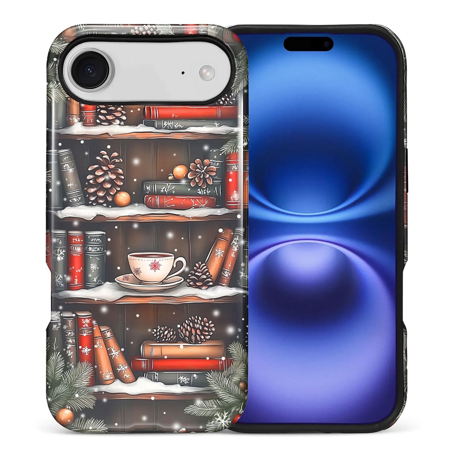 Goodsprout for iPhone 17 Air Case,Hybrid 2-Layer Hard Shell + Silicone Protective Case -Resistant Shockproof- Christmas Tree Sno