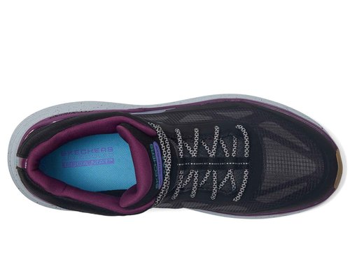 Skechers Women's Max Cushioning Suspension Terrace Waterproof Boot, Black/Purple, 9.5