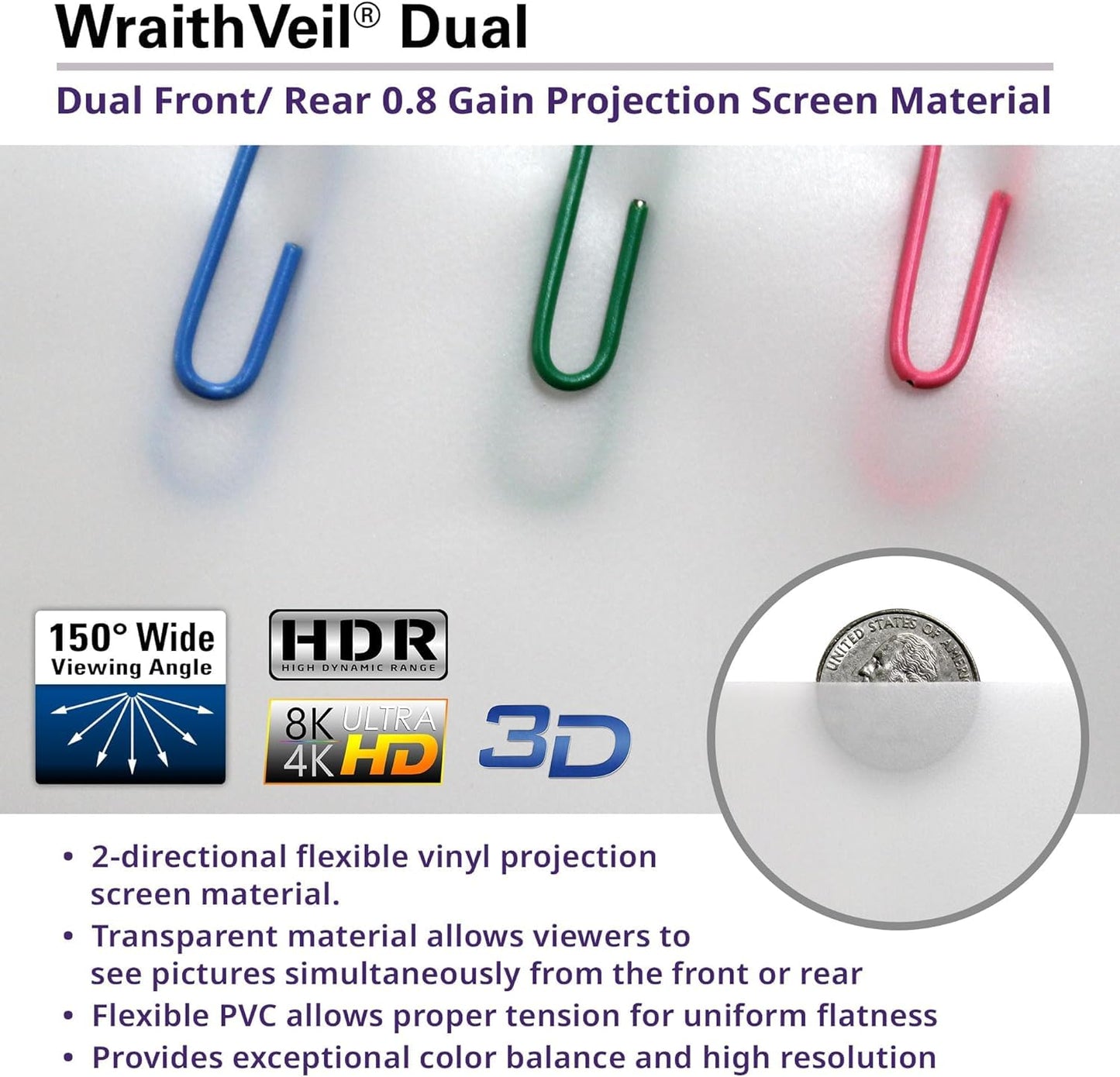 Elite Screens Yard Master 2 DUAL Projector Screen, 150-INCH 16:9, Front and Rear 4K/8K Ultra HD, Active 3D, HDR Ready Projection, OMS150H2-DUAL