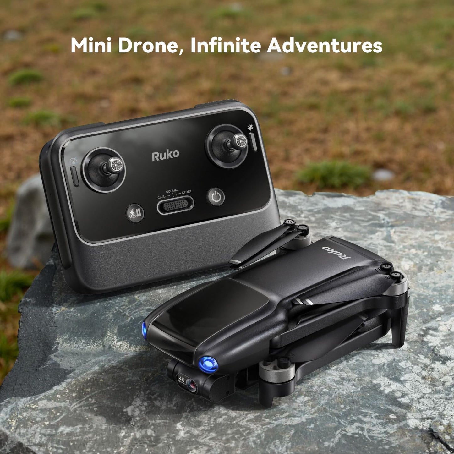Ruko Drone with 4K UHD Camera for Adults with 3-Axis Gimbal, 8K Photo, Under 249g FAA-Exempt, 96 Mins Flight (3 Batteries), 20,000ft Transmission, GPS with Beeper, Auto Return, Beginner Friendly