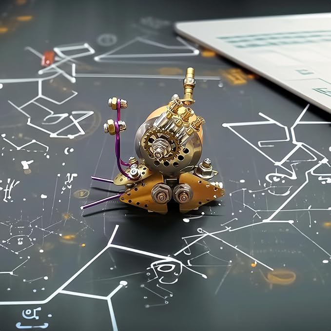 3D Steampunk Mechanical Snail Model Kit β DIY Metal Brass Puzzle for Adults, Retro Collectible Robot Sculpture Craft Gift (Snail-O)