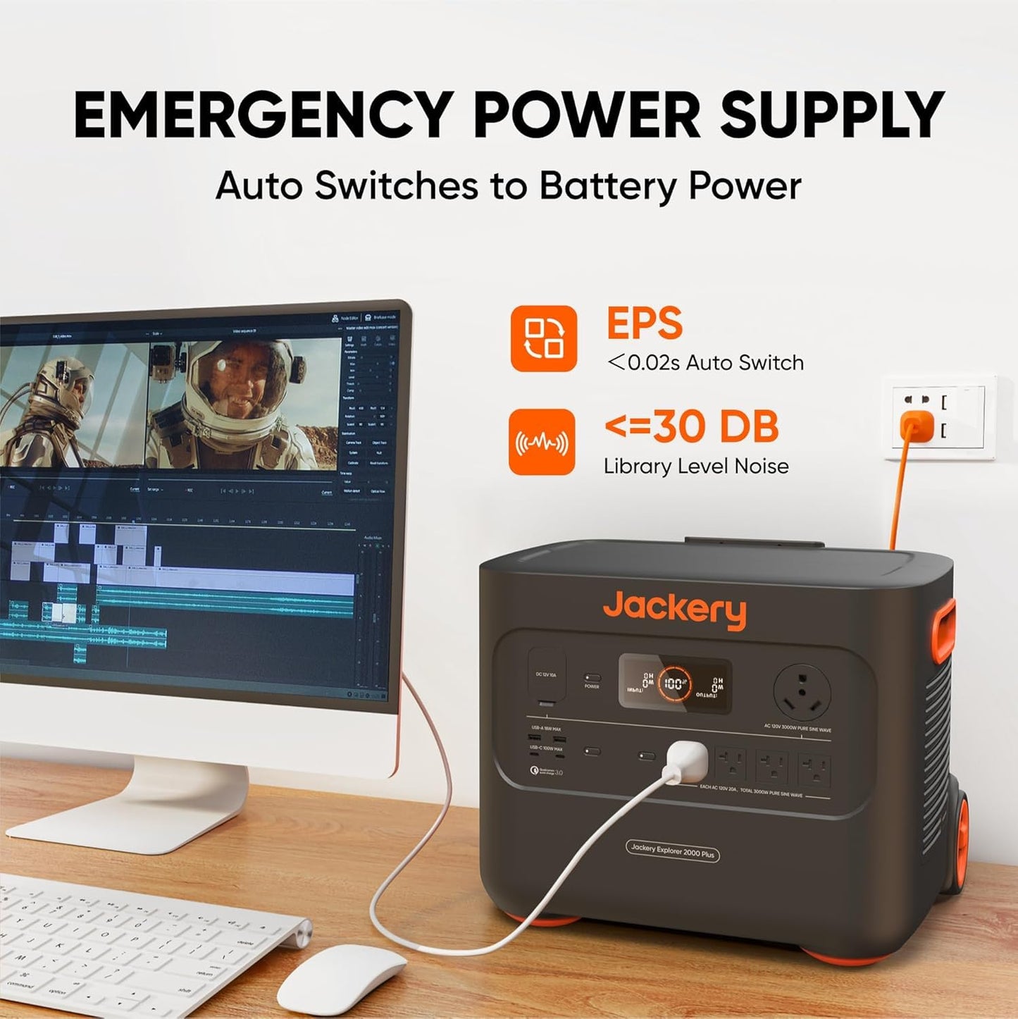Jackery Solar Generator 2000 Plus With 2X100Wmini, 2042Wh Lifepo4 Battery, 3000W Ac Output, Expandable To 24Kwh, Fast Charging I
