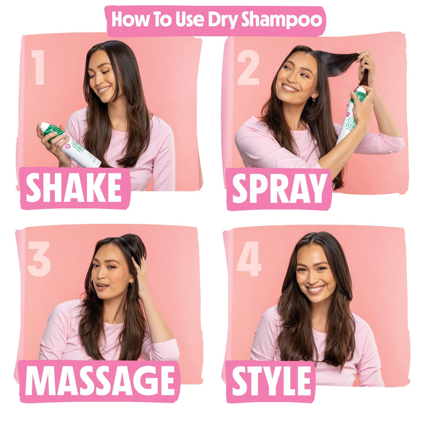Not Your Mother's Clean Freak Tapioca Dry Shampoo (3-Pack) - 7 oz - Refreshing Dry Shampoo Instantly Absorbs Oil - Hair Essentia