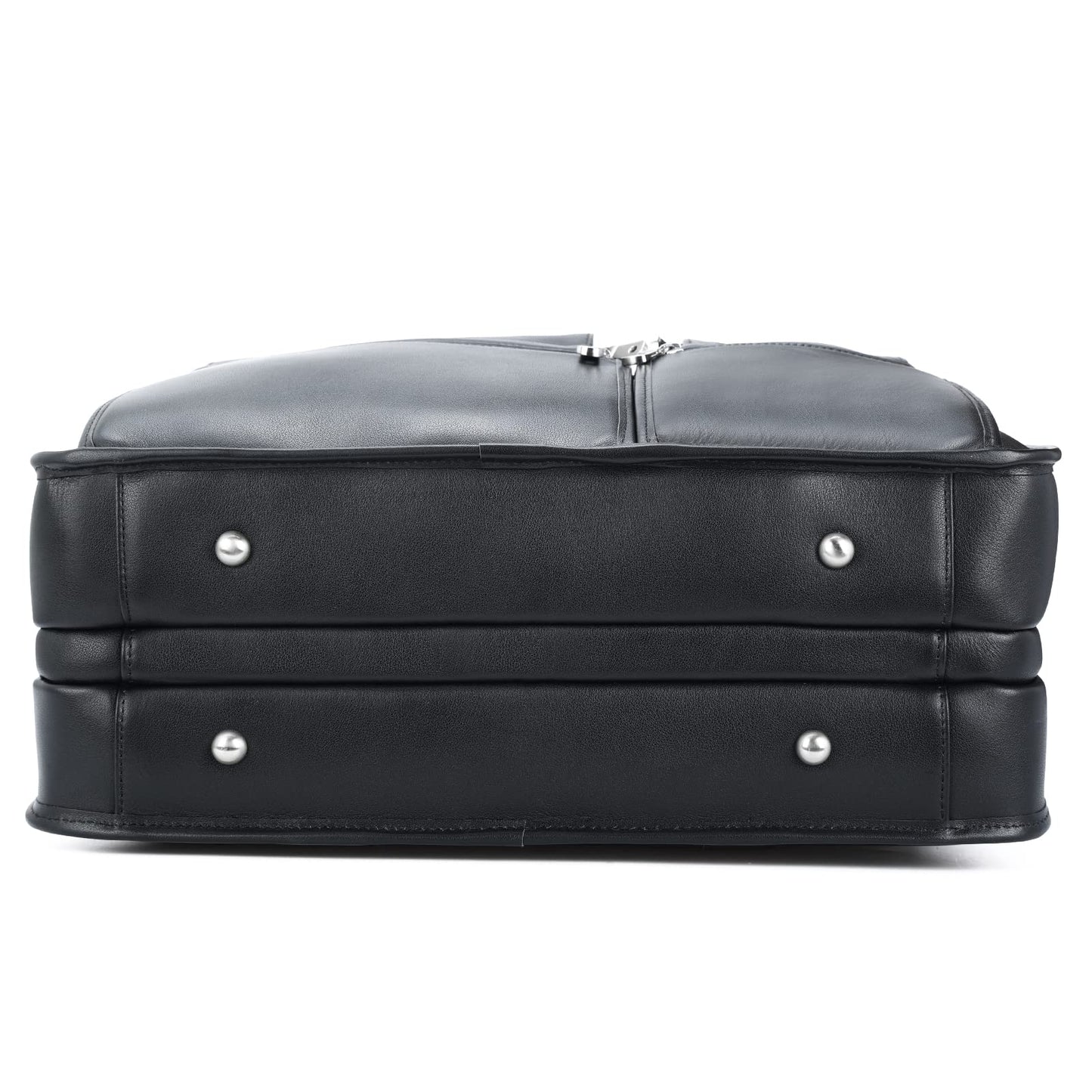 Polare 18.5” Napa Leather Laptop Briefcase Messenger Work Bag Overnight Bag For Men X-Large Fits 17.3” Laptop