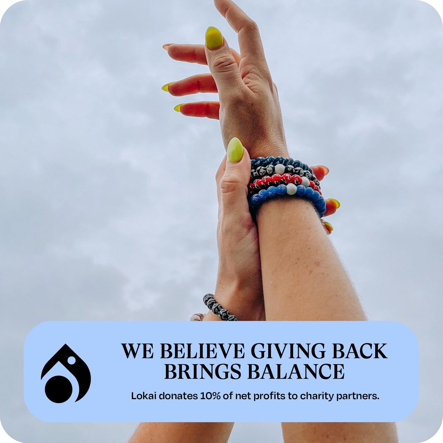 Lokai Silicone Beaded Bracelet for Men & Women, NFL Football Collection - Buffalo Bills, Logo, Extra Large - Silicone Jewelry Fa