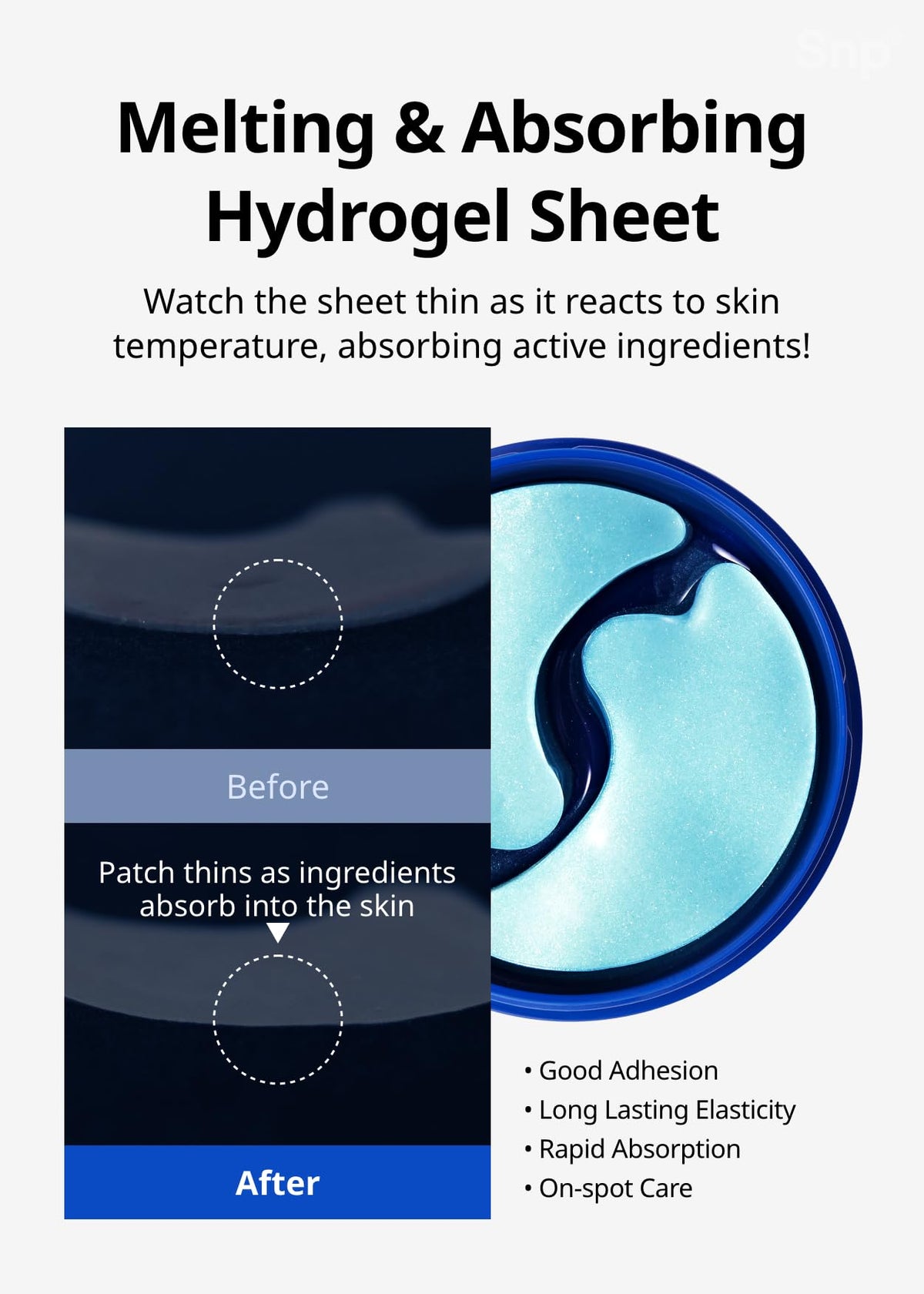 Snp 12,000ppm Bird's Nest + Hyaluronic Acid Eye Patch | Hydrating and Cooling for All Skin Types | Maximum Hydration Eye Patches