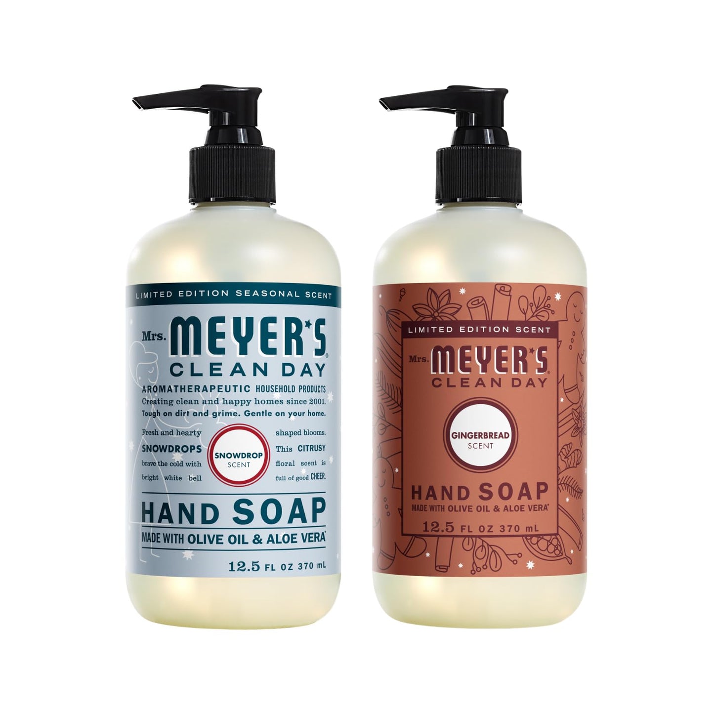 Mrs. MEYER 'S 12.5 Oz (Snow Drop + Gingerbread)