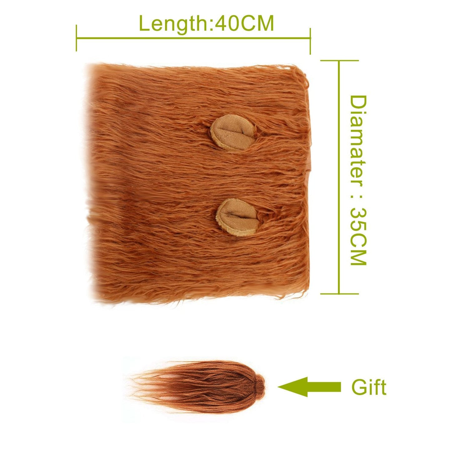 RWM Dog Lion Mane Costume - Pet Wig Clothes for Halloween Party - Lion Wig for Medium to Large Sized Dogs Lion Mane Funny Dogs
