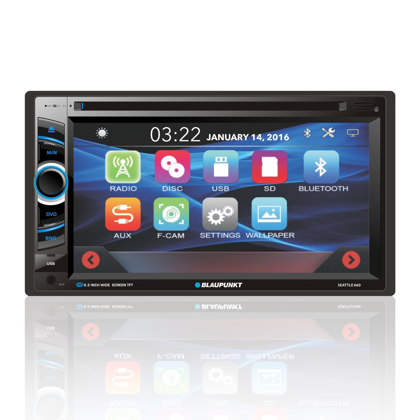 BLAUPUNKT SEATTLE 660 6.2-Inch Multimedia Car Stereo Receiver with Bluetooth - Black