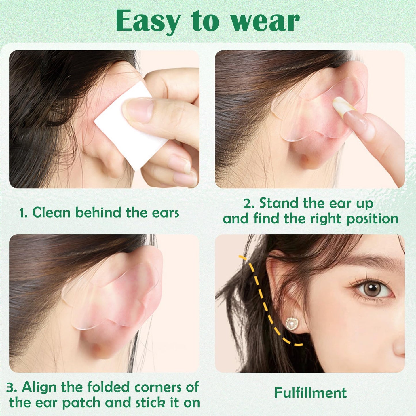 EKIND Elf Ear Stickers, Standing Ear Stickers, Silicone Cosmetic Ear Stickers, Ear Stickers for Styling Ears for Photoshoots, fo