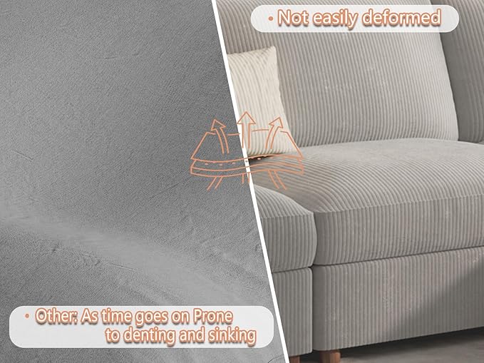 EASE MOOSE Oversized L Shaped Sectional Modular Sofa,Large U Shaped Sectional Couch Wide Deep Seat Modular Cloud Couch,Removable Cover