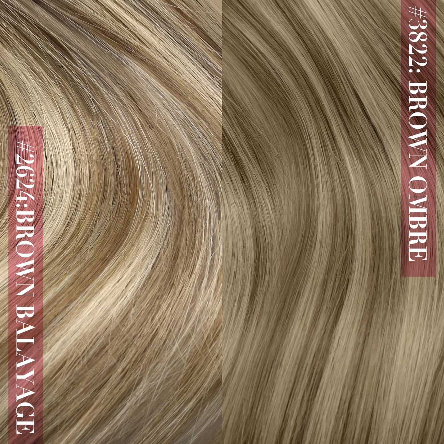 YoungSee Clip in Extensions Brown Ombre Clip in Human Hair Extension Dark Brown Ombre Light Brown with Blonde Hair Extensions 24
