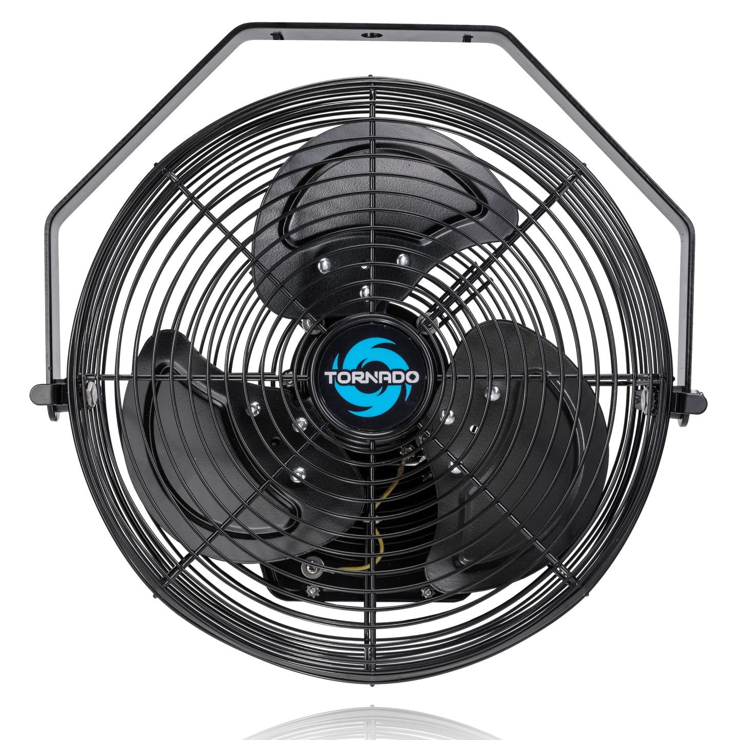 Tornado 12 Inch Outdoor Water-Resistant Metal Industrial Wall Mounted Fan IPX4 Rated High Velocity Wall Fan For Commercial, Indu