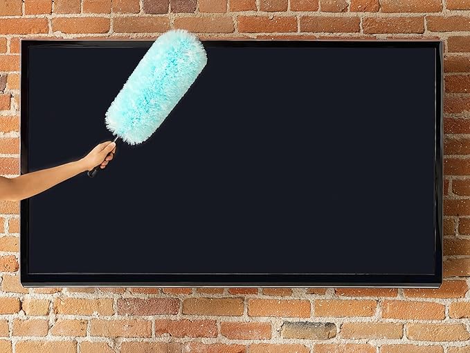 Fuller Brush 56040 Large Surface Duster with Handle – 52" Telescopic Handle for High-Reach Dusting – Reusable Dusting Tool for Blinds, Ceiling Fans & Multi-Surface Dusting (Duster with Handle)