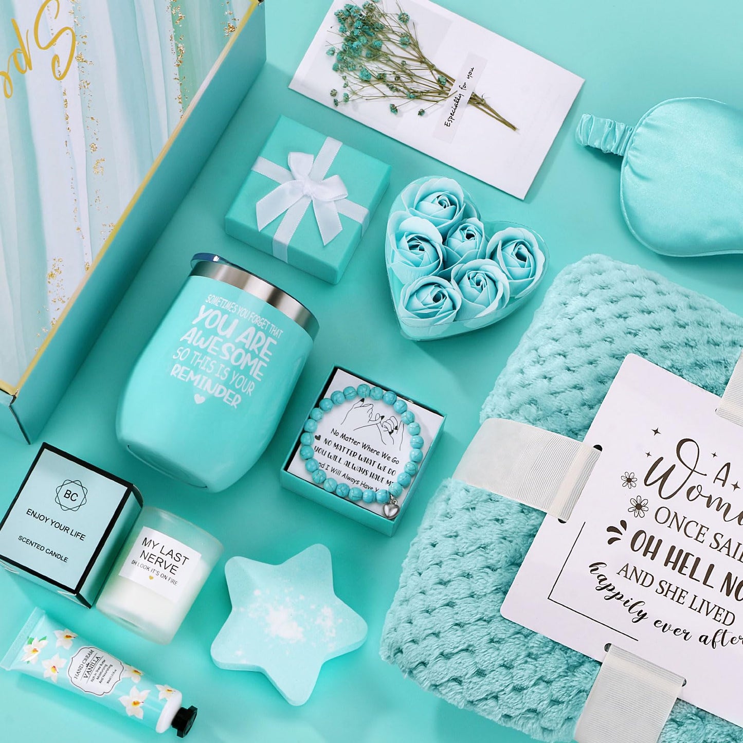Best Friend Birthday Gifts for Women Self Care Package, Funny Friendship Gifts for Women Friends Female Bestie BFF Sister, Christmas Gifts for Girlfriend Mom Her Wife,Unique Relaxing Spa Gift Basket
