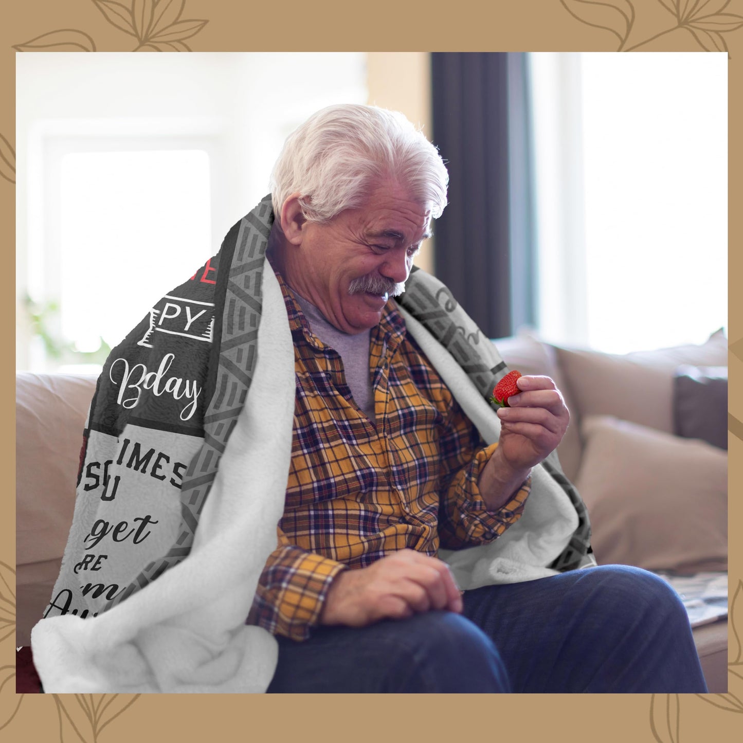Fouca Birthday Gifts for Men/Dad/Boyfriend/Him, Dad/Husband Birthday Gifts Throw Blanket 60" X 50", Mens Birthday Gifts Ideas, Men Gifts for Birthday, Gifts for Dads Birthday