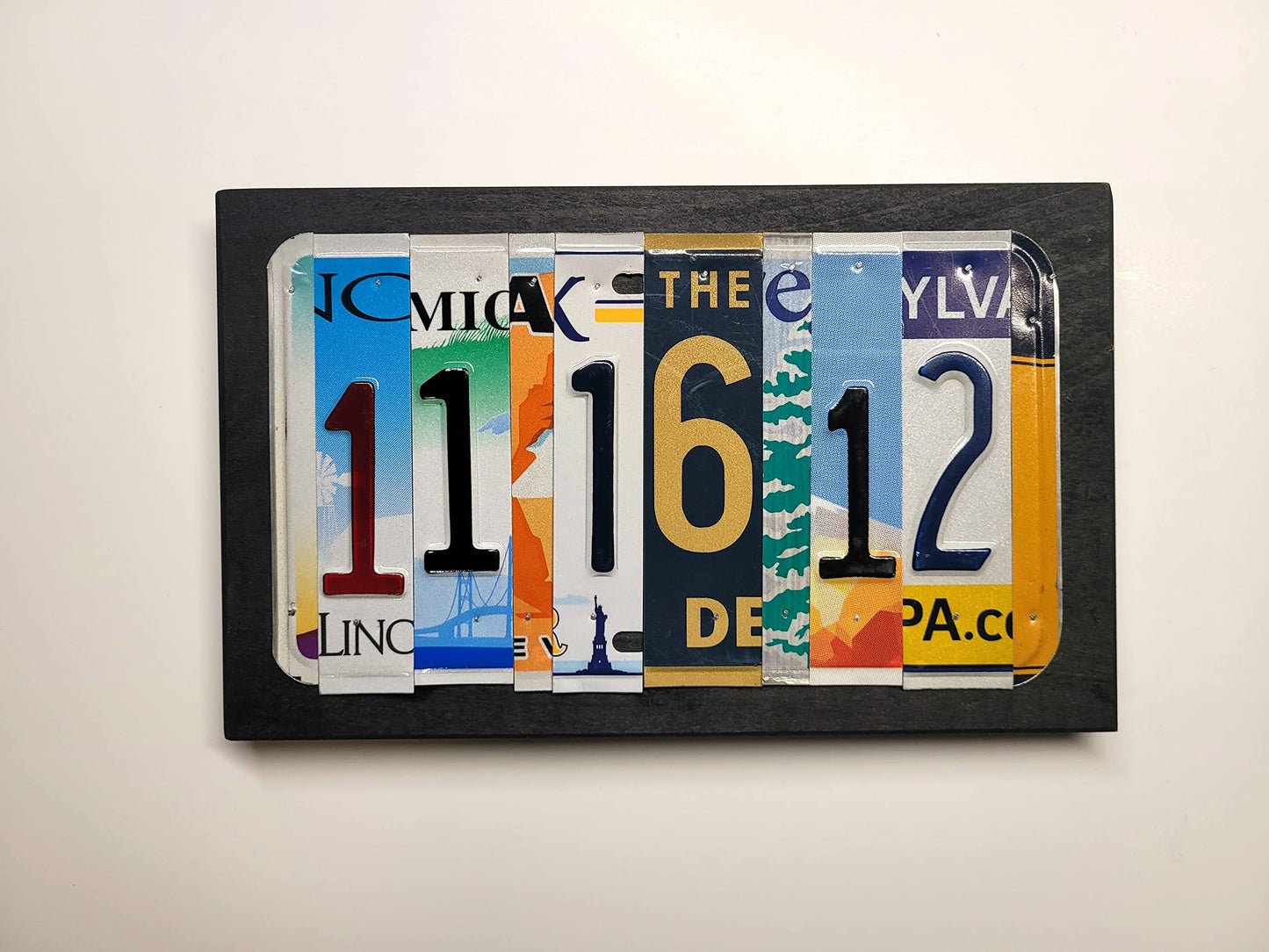 Customized 10th Anniversary Aluminum License Plate Sign - Custom License Plate Sign for Anniversarys, BIrthdays, Weddings, Special Occasions - Unique Gift made from Authentic License Plates