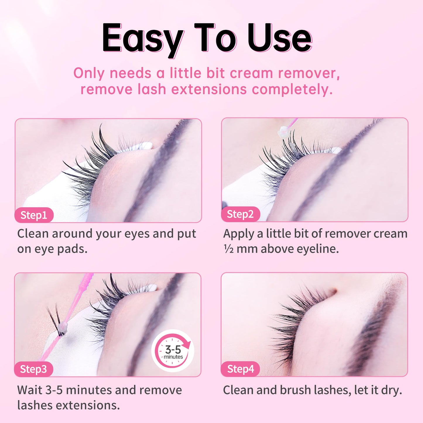 Beauty7 Eyelash Extensions Remover Cream Safe Adhesive Bonder Eyelashes Glue Remover Fast Dissolution Low Irritation Eyelash Ext