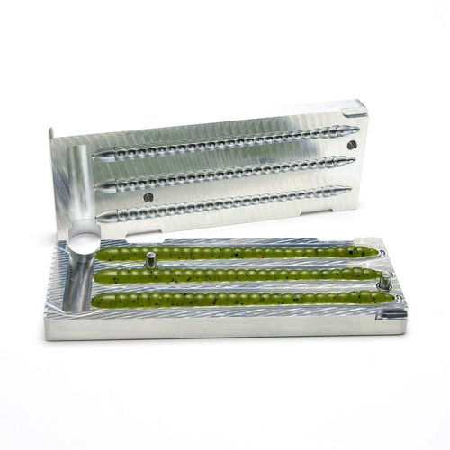 Soft Plastiс Mold Lure Making Injection Molds Fishing Lures Three Cavity Gulp Shaky Worm 5'' (Aluminium)
