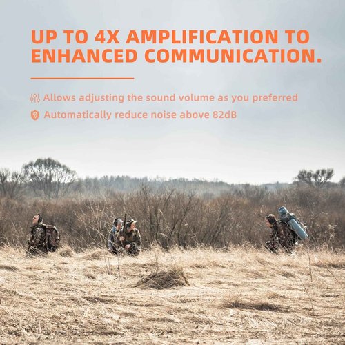 PROHEAR Electronic Ear Protection for Shooting with 4X Sound Amplification, Gun Range Hearing Protection Muffs, NRR 23dB Noise Reduction Headphones for Hunting, Black and Green