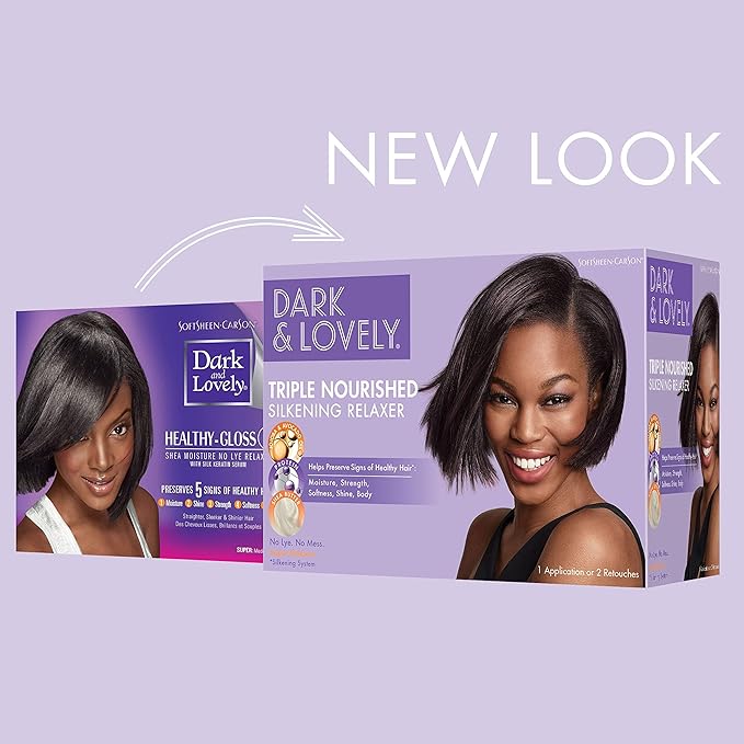 SoftSheen-Carson Dark and Lovely Healthy Gloss 5 Moisturizing No-Lye Relaxer with Shea Butter, Super, 2 Count