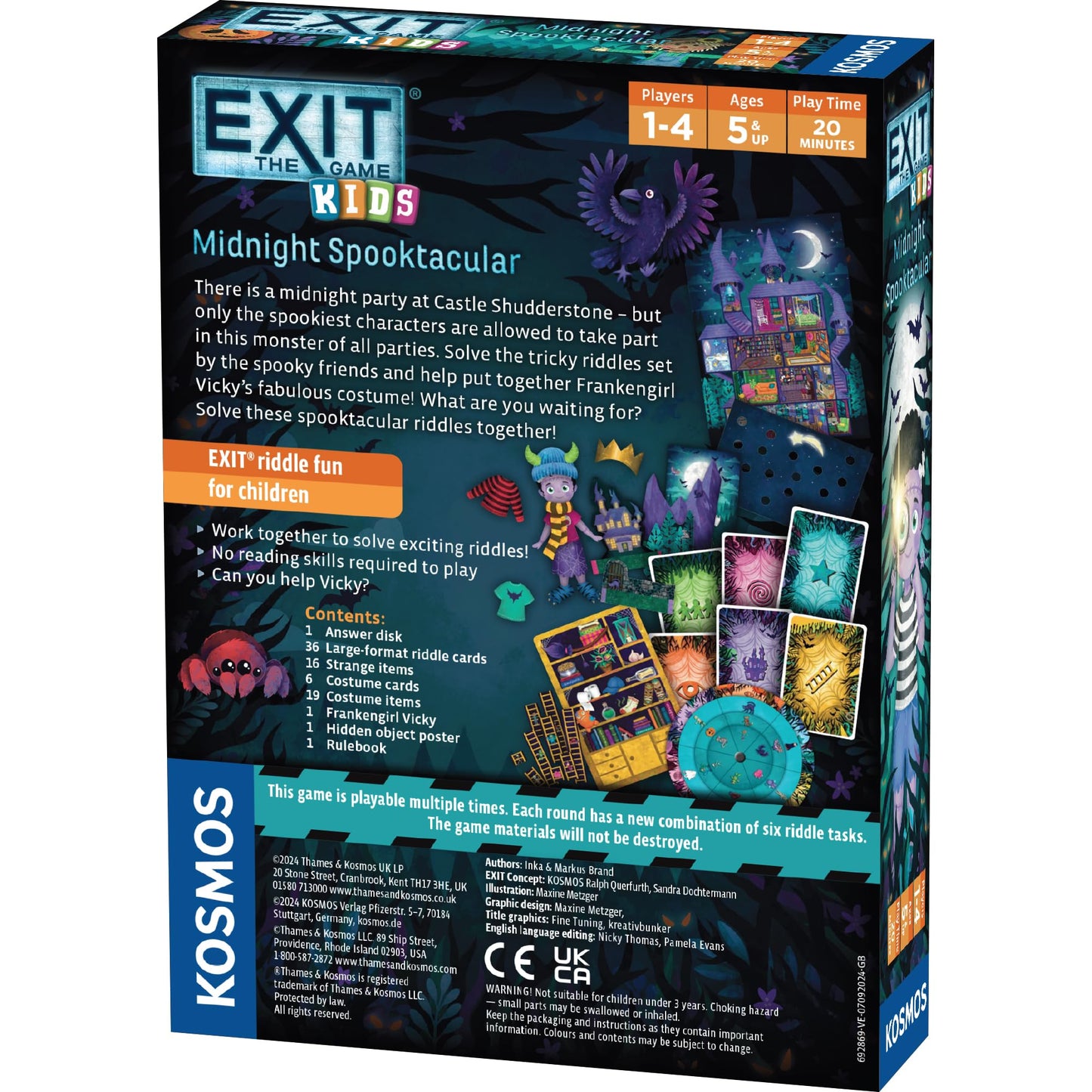 EXIT: The Game - Kids - Midnight Spooktacular, Fun Puzzle Mystery, Cooperative, 1-4 Players
