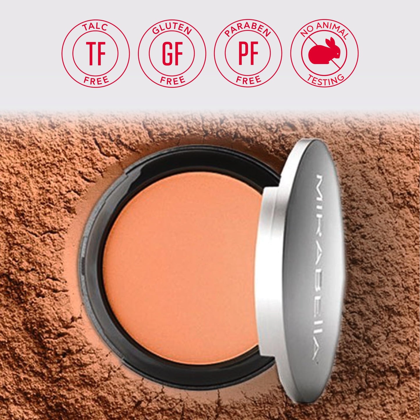 Mirabella Pure Press Powder Foundation Makeup, HD Finish Buildable Mineral Foundation for Sensitive Skin and All Skin Types with