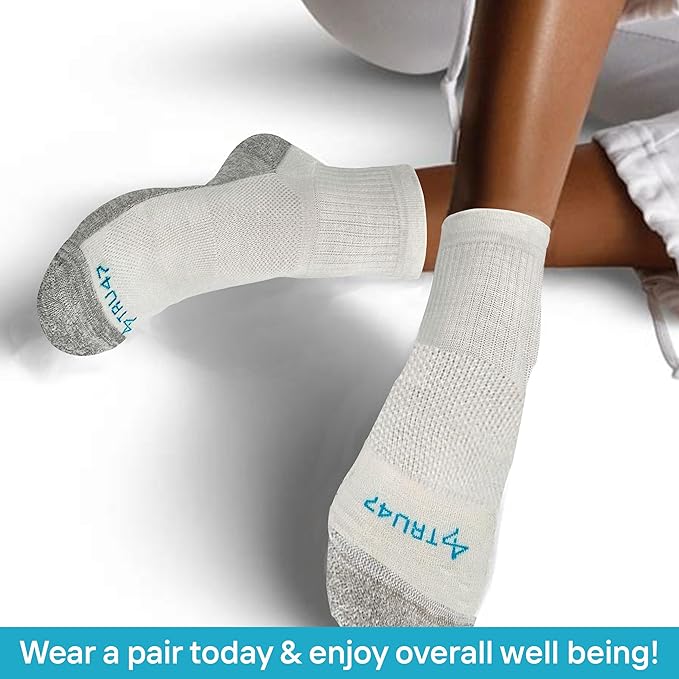 TRU47 Grounding & Earthing Products | Grounding Socks | Socks Made With 99.99% Pure Silver Thread