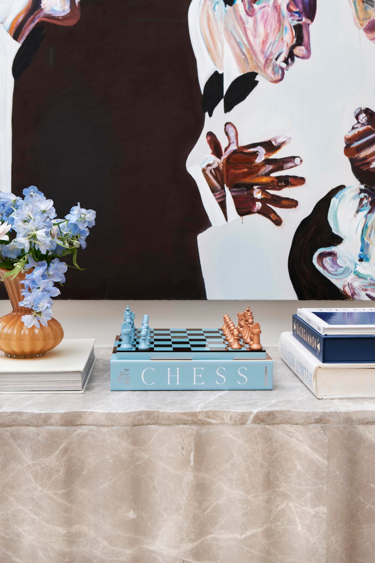 Classic - Art of Chess Mirror, Light Blue/Copper