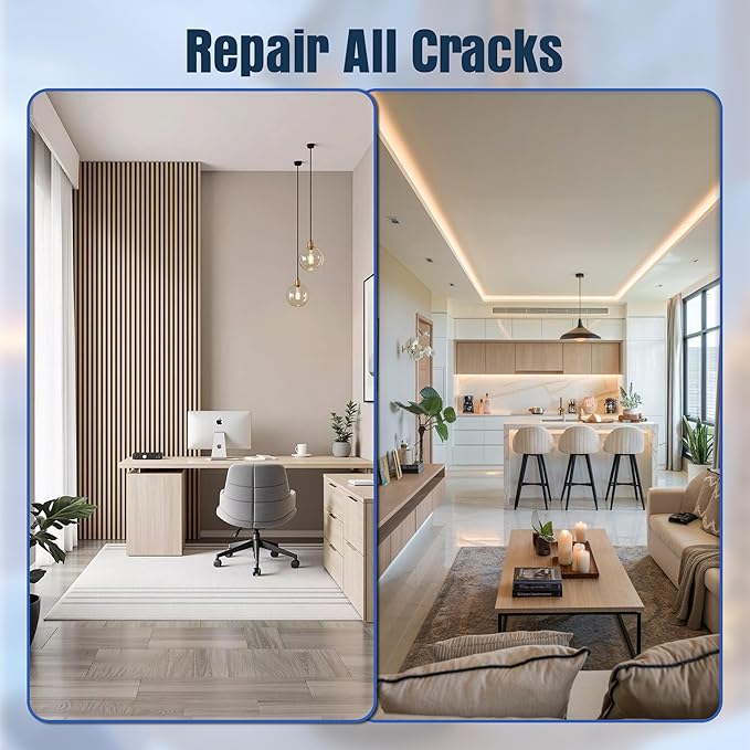 Wall Patch Repair Kit – 6 Self-Adhesive Aluminum Mesh Patches (2×4″ + 2×6″ + 2×8″) with Small & Medium Scrapers & 2 x P180 Sandpapers | Drywall Hole Patch Kit for Sheetrock, Plaster & Ceiling Repair