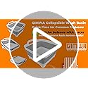 GIMWA Collapsible Wash Basin for Baby Bottles - 2.4 Gallons Portable Wash Bin for RV Camping Sink, Space-Saving Dish Tub (...