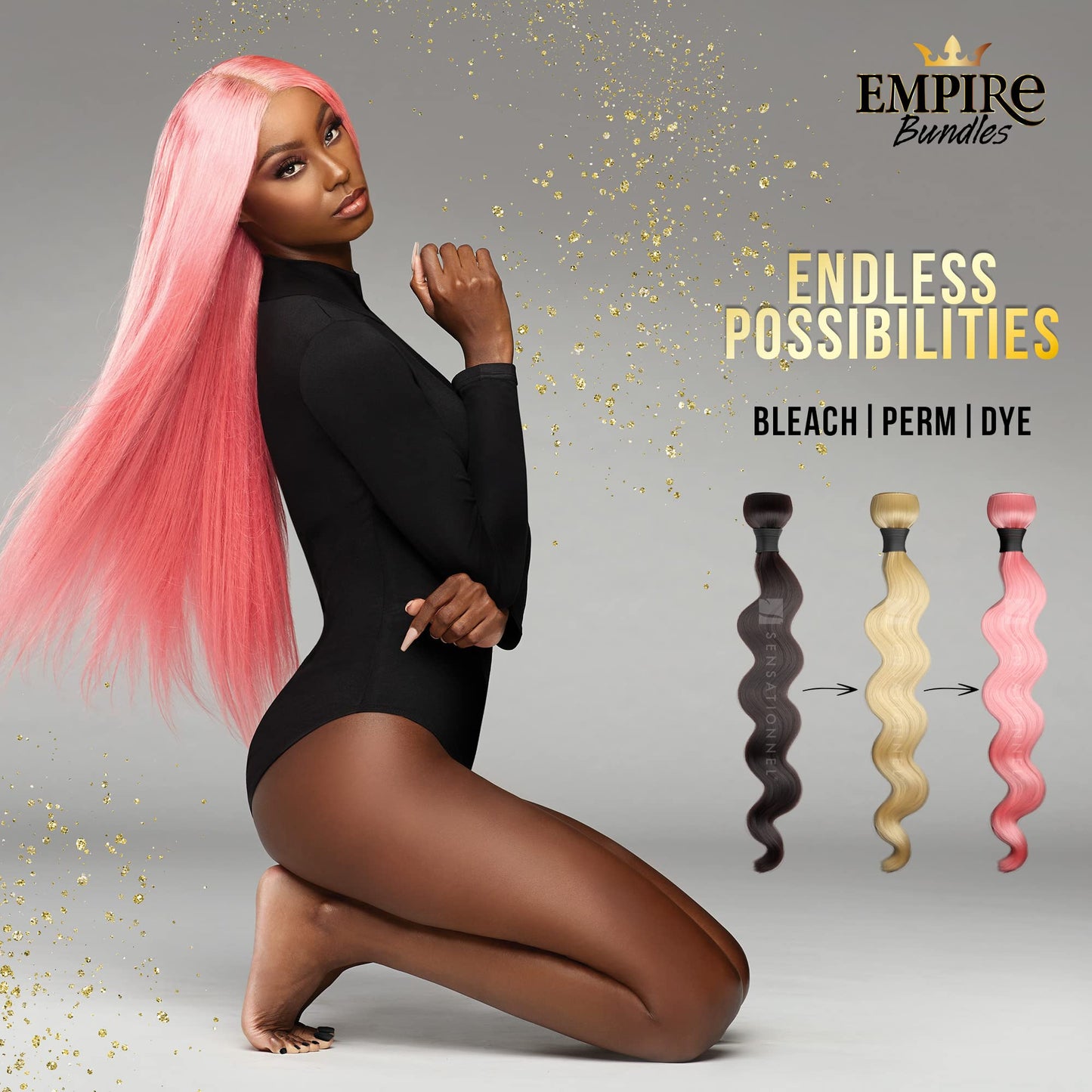 Sensationnel Empire bundles- straight 10a tangle shed free human hair for weaving and sew in styles - 1 pack (18 inch, DARKRED)