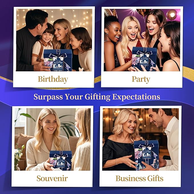 Christmas Spa Gifts for Women - Unique Birthday Spa Gift Baskets Set for Mom, 8 Pcs Self Care Gifts, Ideal Anniversary Christmas Gifts for Wife Girlfriend Daughter Coworker