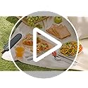 Travel Utensils with Case, Quatish Portable Silverware Set for Work, Stainless Steel Reusable Travel Cutlery Set, Fork and...