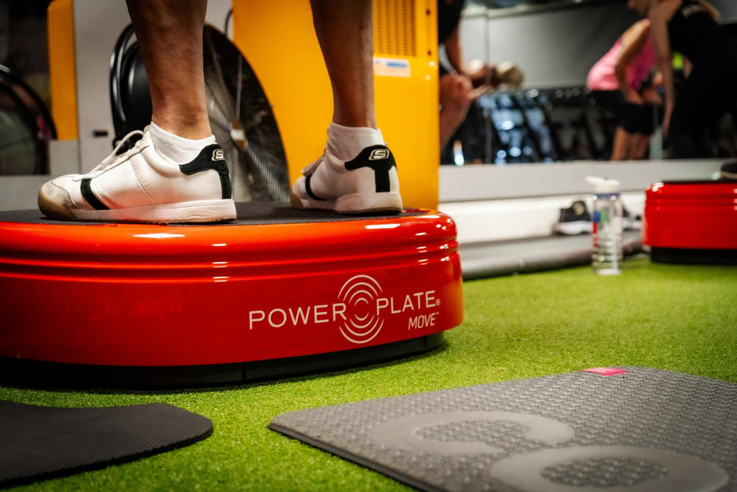 Power Plate Move Vibrating Exercise Platform, Increase Core Strength, Improve Balance and Stability, Red