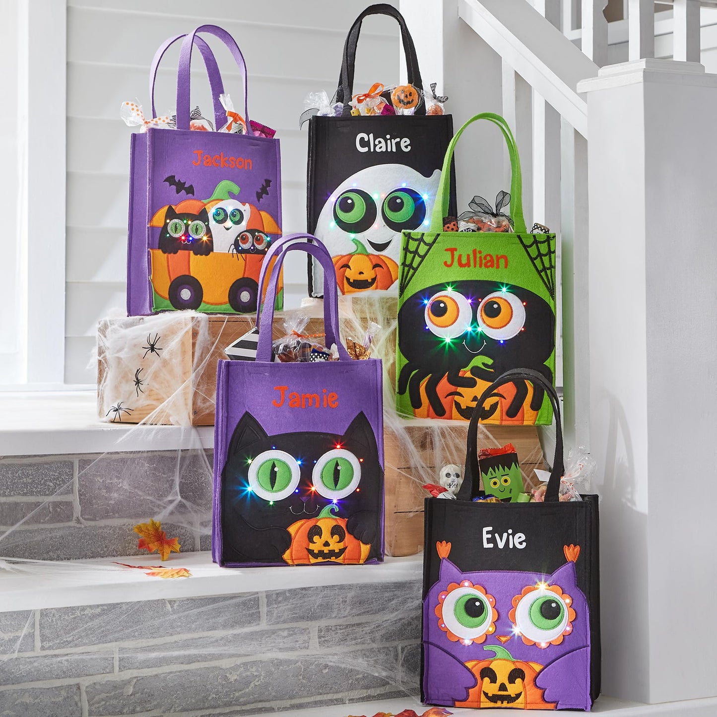 Let's Make Memories Personalized Light-Up Halloween Trick-or-Treat Bag - Pumpkin