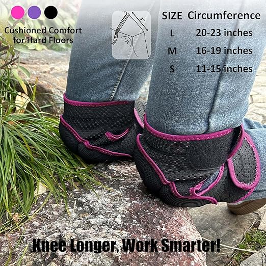 Working Knee Pads for Women, Mens Knee Protector for Cleaning, Flooring, Crawling Work, Safety Knee Pads for Gardening, Weeding, Carpeting– Breathable & Elastic Kneeling Pad for Concrete Floor for Christmas, Pink S