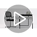 Sweetcrispy Reception Guest Chair Set of 1, Stationary Non Rolling Mesh Mid Back Computer Office Desk with Lumbar Support ...