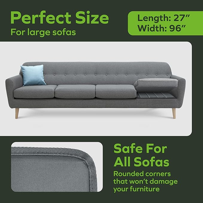 BEN'SHOME Heavy Duty Couch Cushion Support Board – Instantly Repair Sagging Deep Sofa Seat | 27" x 82"-96" | .5" Furniture Grade Wood Under Cushions Insert, Anti-Slip, Extend Sofas & Couches Life