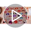 Party Photo Booth Props, Funny Mouth Lips Photo Booth Prop, Funny Mouth DIY Set with Wood Stick Selfie Props Accessories f...