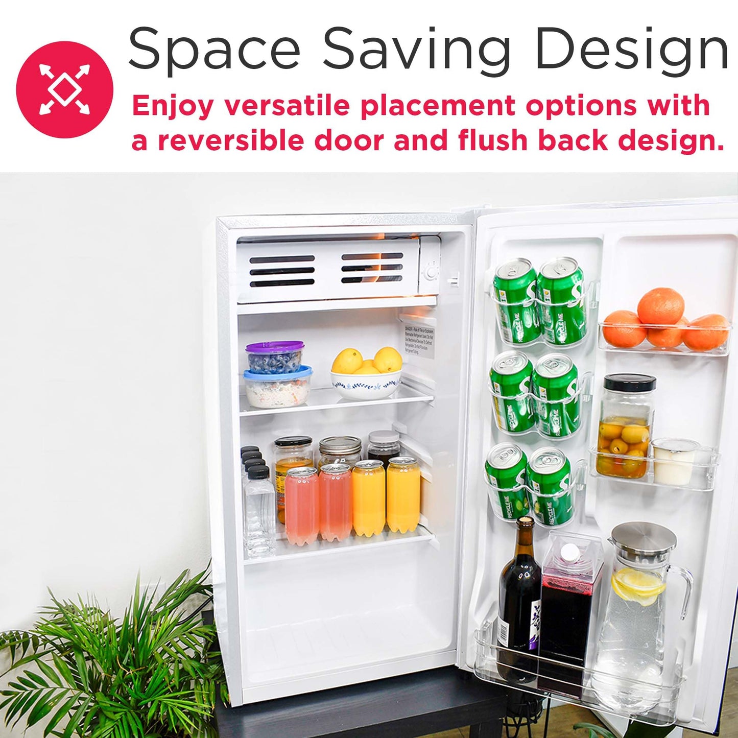 Frigidaire EFR331-WHITE 3.2 Cu ft Eraser Board Mini Compact Dorm Fridge (White)