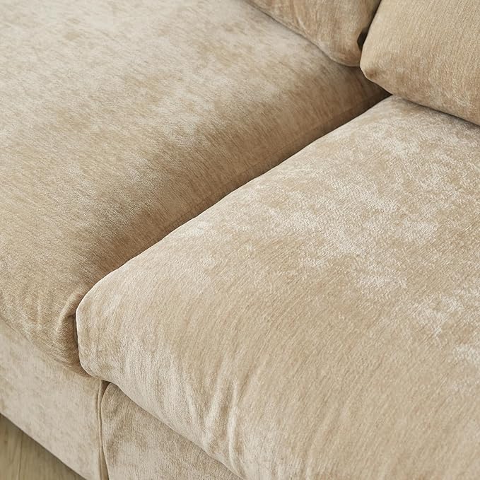 WJShome Cloud Couch Modular Sectional Sofa,67" L Shaped Couch, Convertible Wide Seater, 2 Seater+Ottoman for Living Room Set,Covers Washable&Replaceable,Khkai