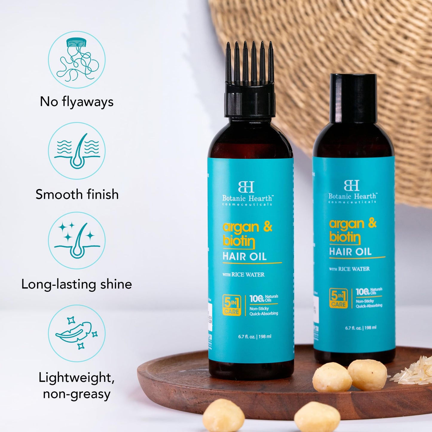 Botanic Hearth Pumpkin Seed & Castor Oil For Hair Growth (6.7 fl oz)| Infused with Pumpkin Seed, Castor, Biotin | Hair Oil Repai