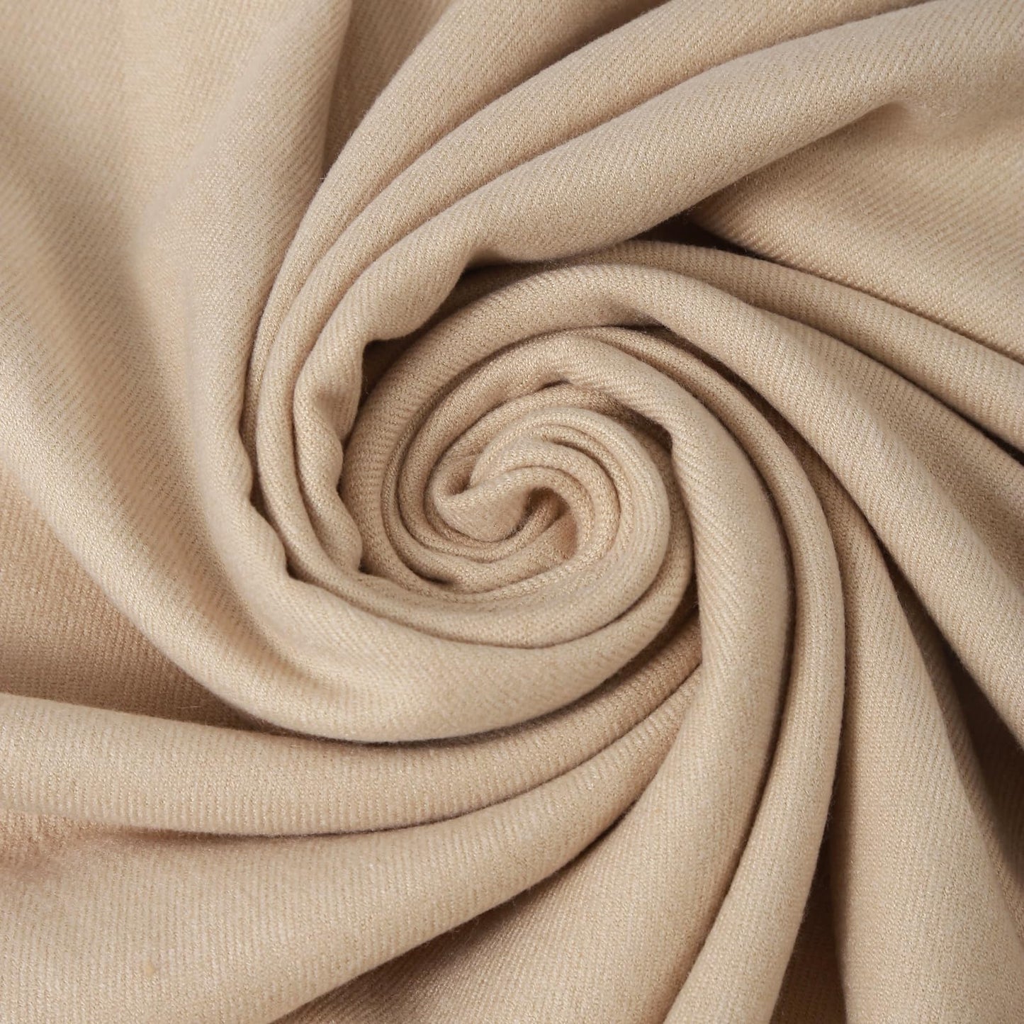 TUSHUSTY Pashmina Feel Shawls Wraps Solid Scarf for Women Soft Silky Warm Men Scarves Hijab Beige