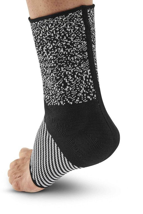 CEP Max Support Ankle Sleeve, Black/White, Unisex, M