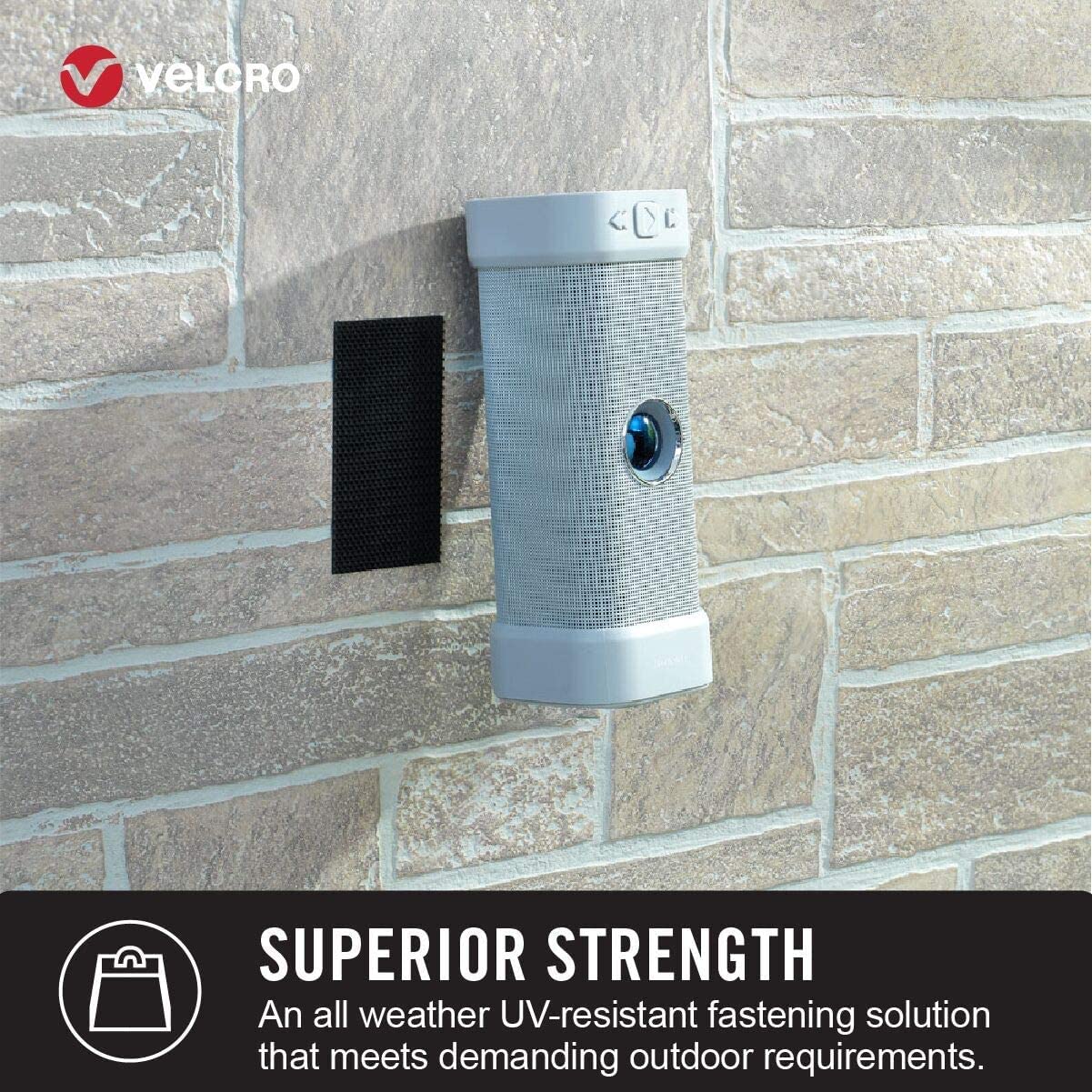 VELCRO Brand Industrial Strength Fasteners | Extreme Outdoor Weather Conditions | Heavy Duty Strength Holds up to 15 lbs | 4 x 2 inch Strips, 3 Sets, Black (VEL-30758-USA)