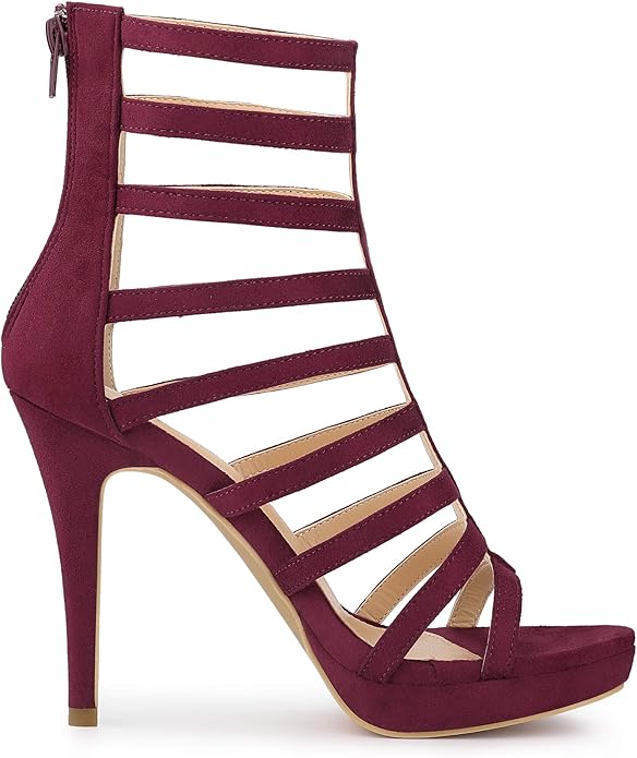 Allegra K Women's Stiletto Platform Heels Strappy Gladiator Heel Sandals