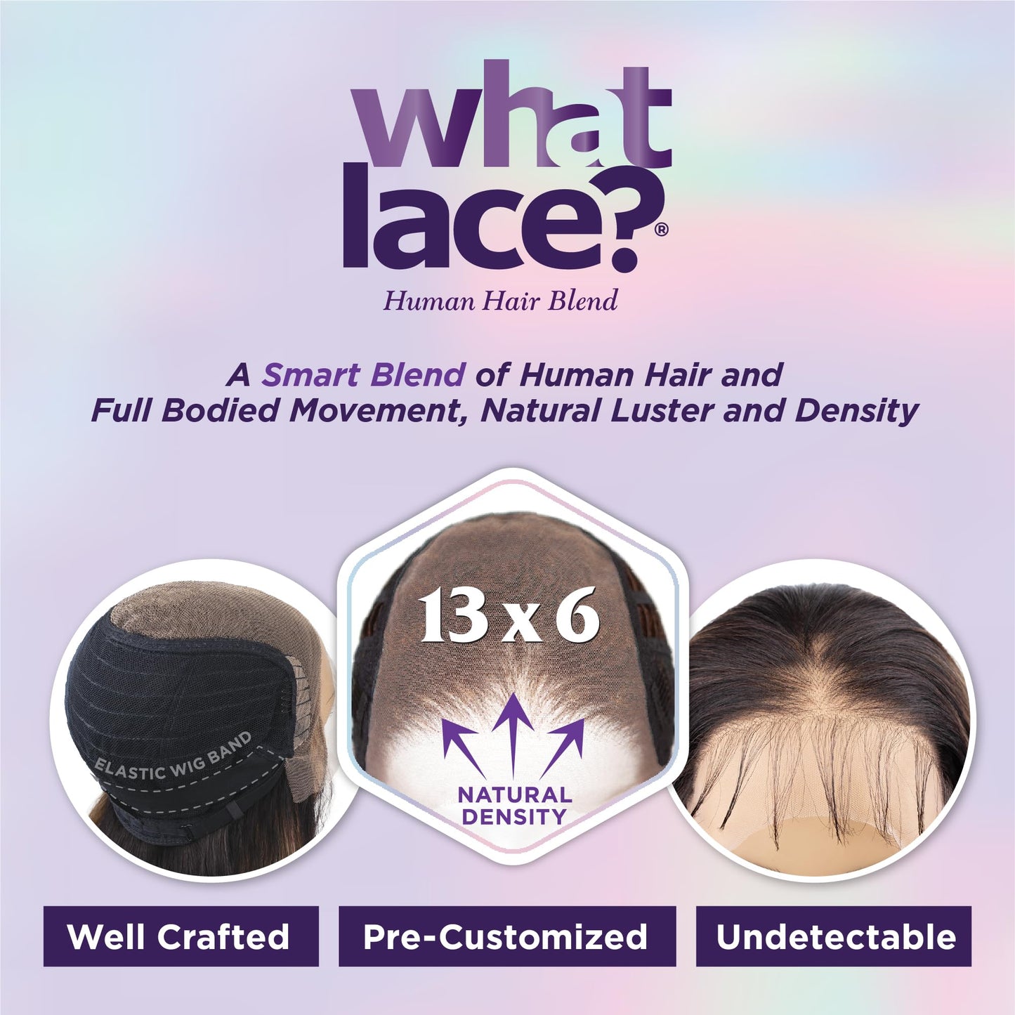 Sensationnel What Lace 13X6 Wigs - Giana 28 Inch Human Hair Blend Lacefrontal Glueless Synthetic With Natural Density Preplucked