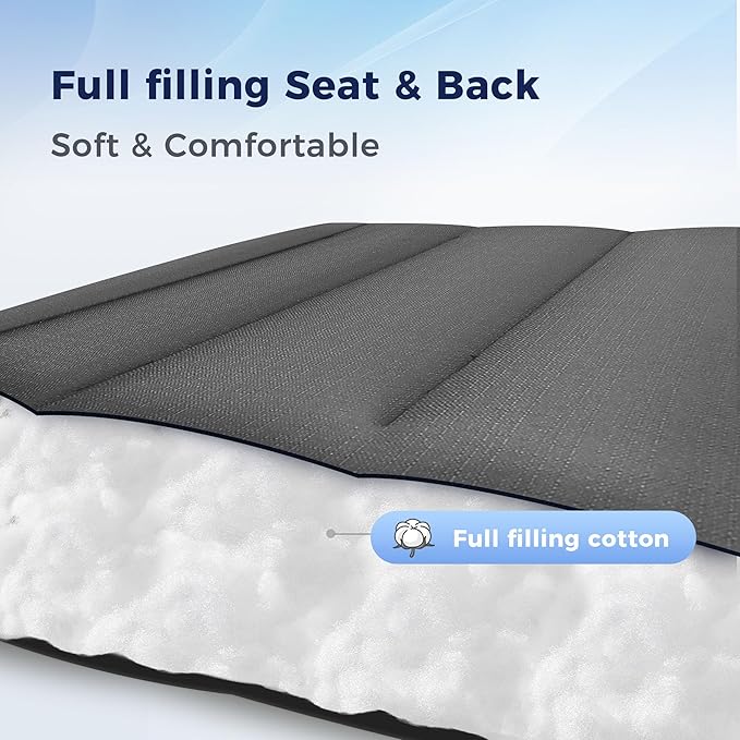 MAISON ARTS Oversized XXL Zero Gravity Chair, 30" Wide Seat Padded Foldable Recliner, Anti Gravity Outdoor Lawn Chair for Poolside/Backyard/Beach, Supports 400lbs, Light Grey