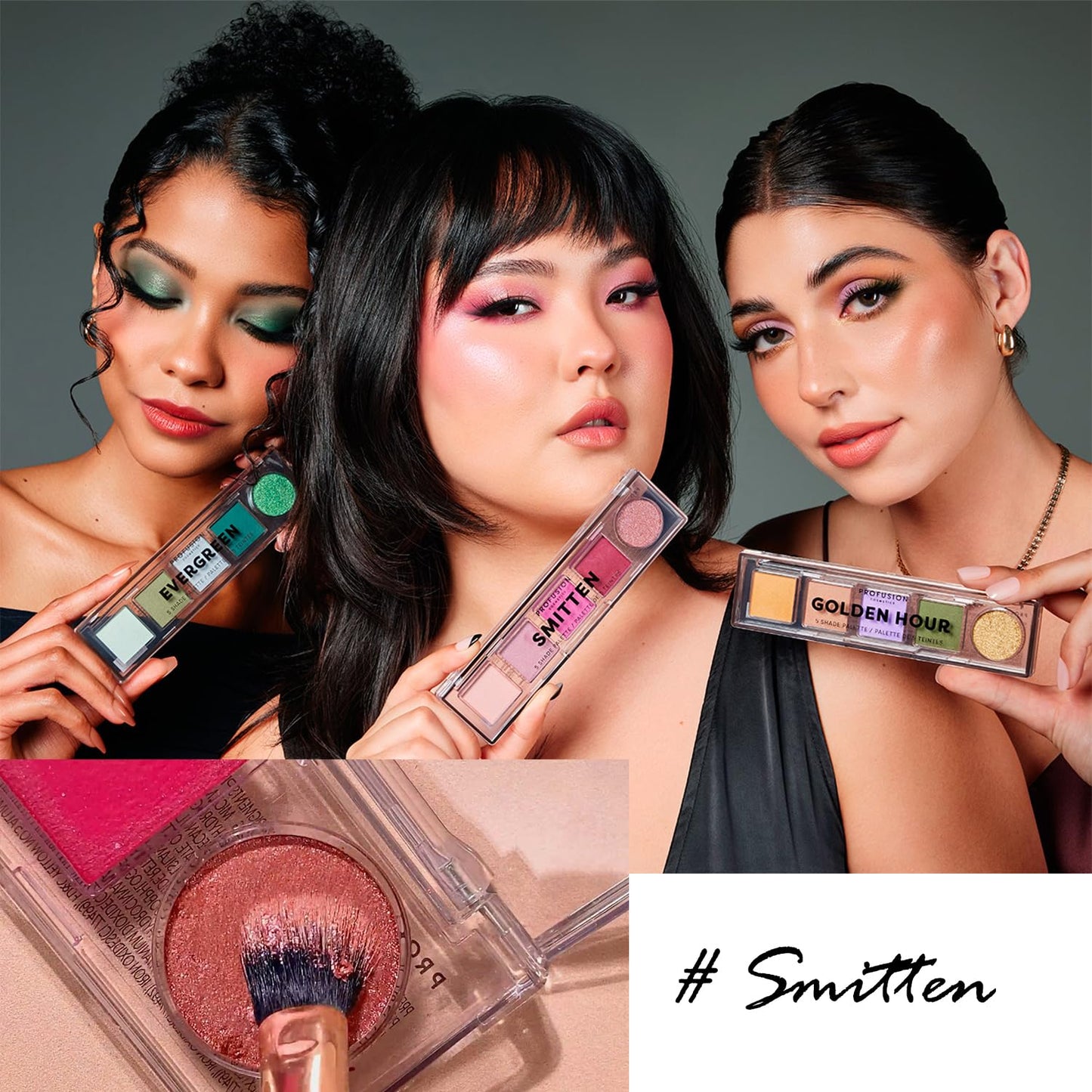 Profusion Cosmetics Mini Essential 5 Shades Eyeshadow Palette -Matte, Satin & Mousse Finishes, Vitamin A & E Infused, Paraben-Fr